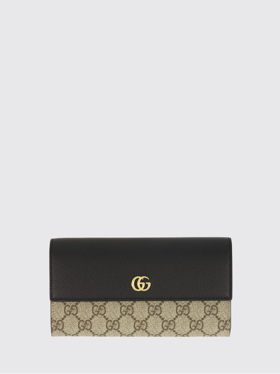 gg marmont leather and gg supreme fabric wallet