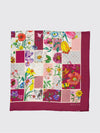 floral print silk foulard