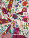 floral print silk foulard