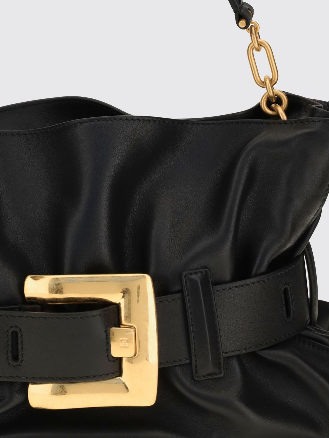 anthem medium ruched leather bag