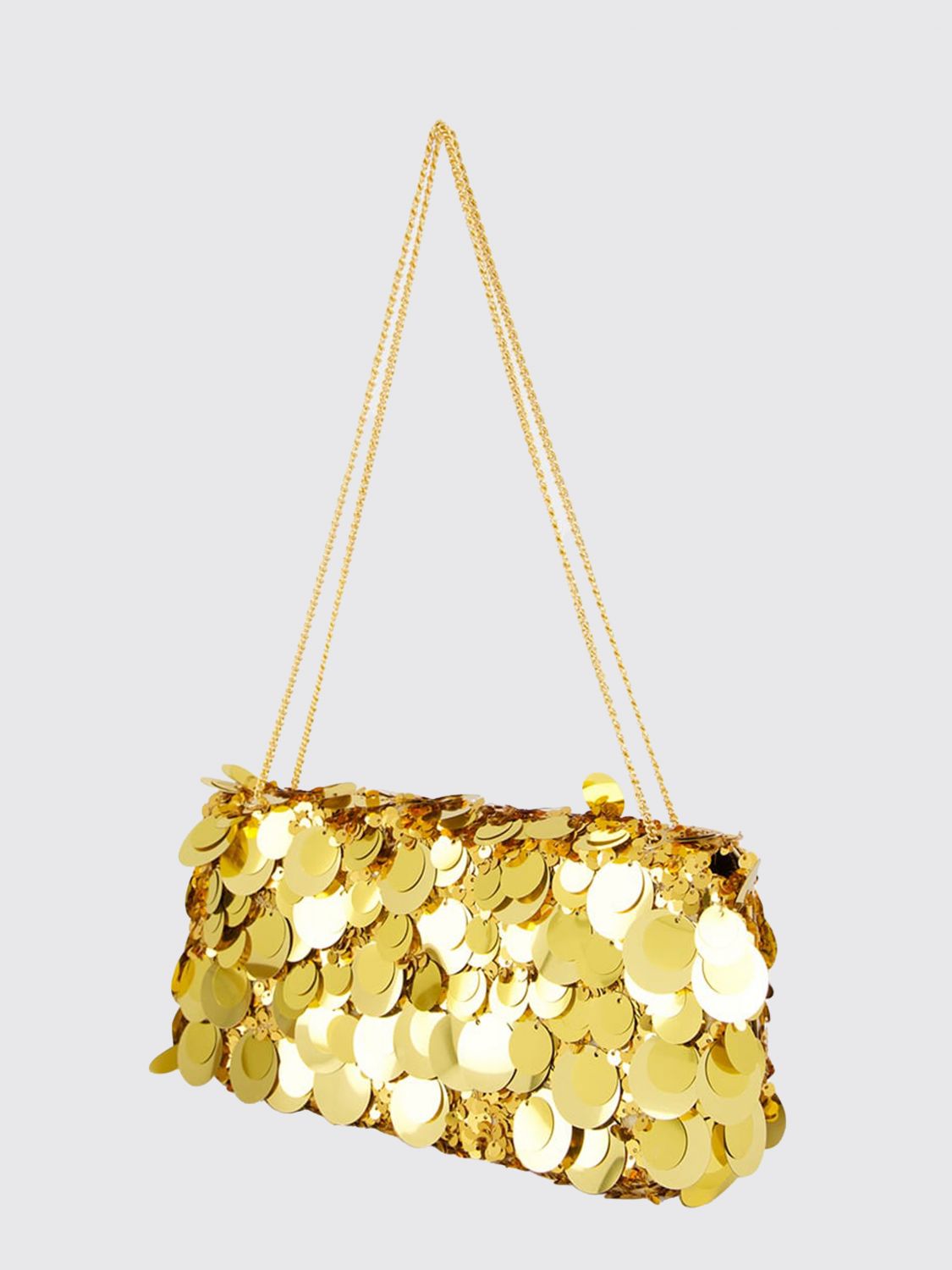 leather bag with embroidered sequins