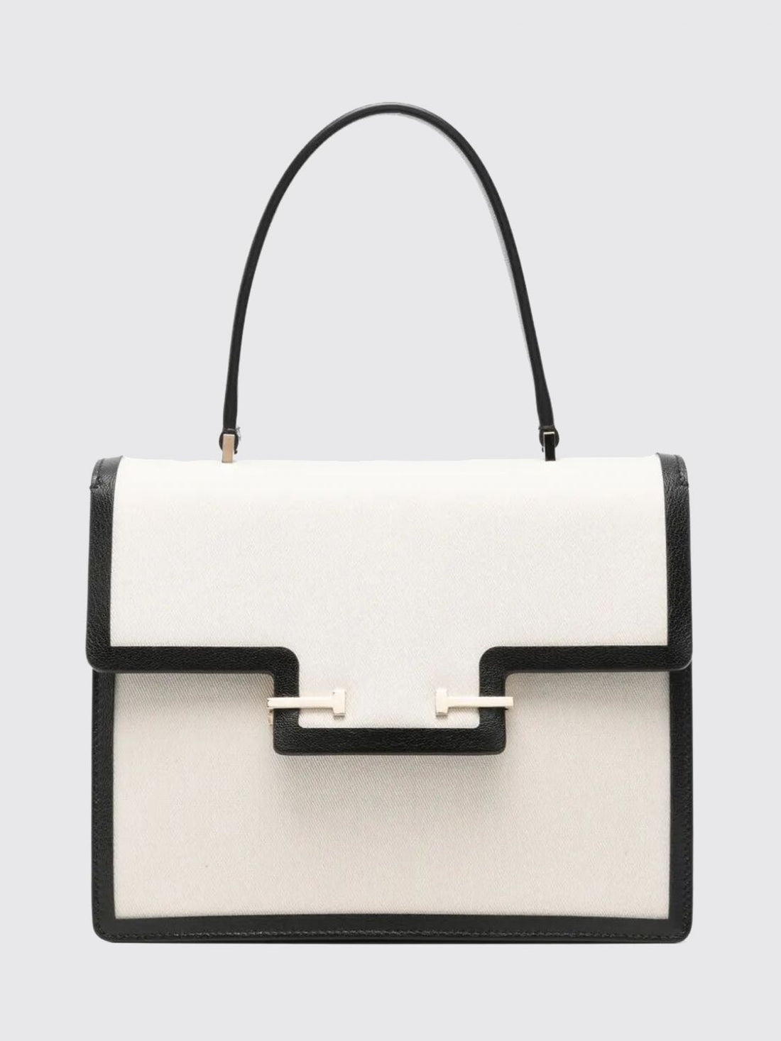 TOM FORD OS aube bicolor leather and canvas handbag
