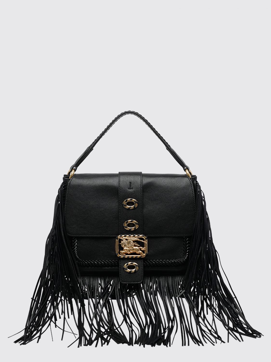 leather rider bag with fringes