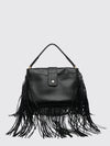 leather rider bag with fringes