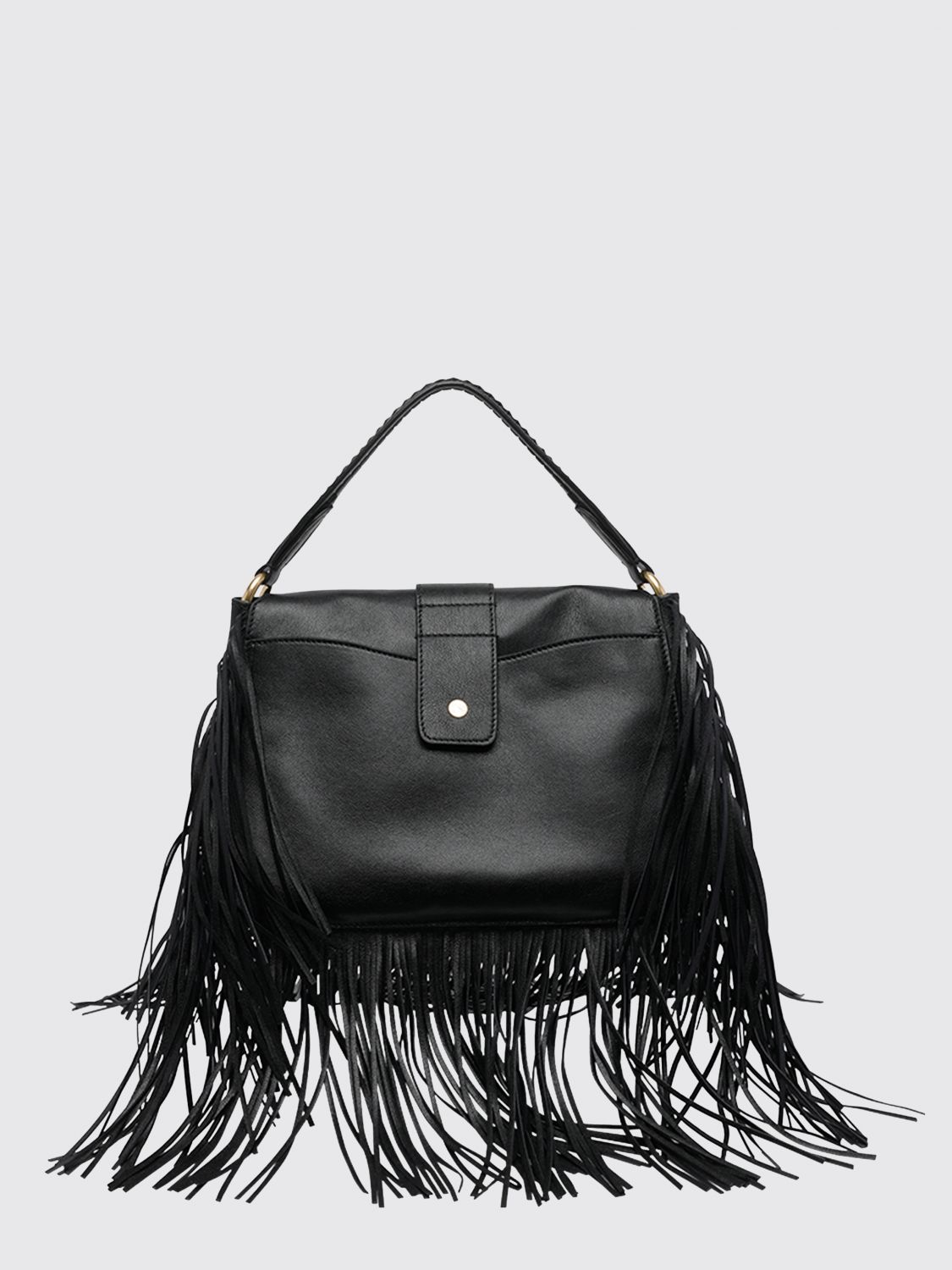 leather rider bag with fringes