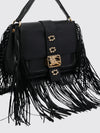 leather rider bag with fringes