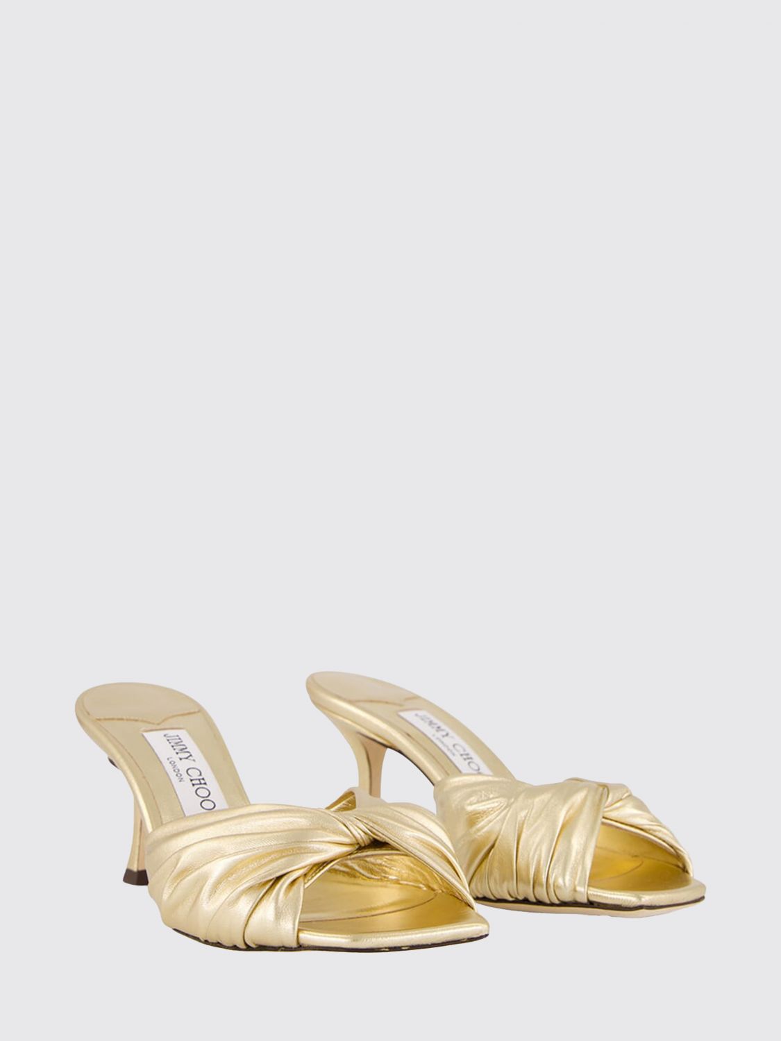 skye laminated nappa mules