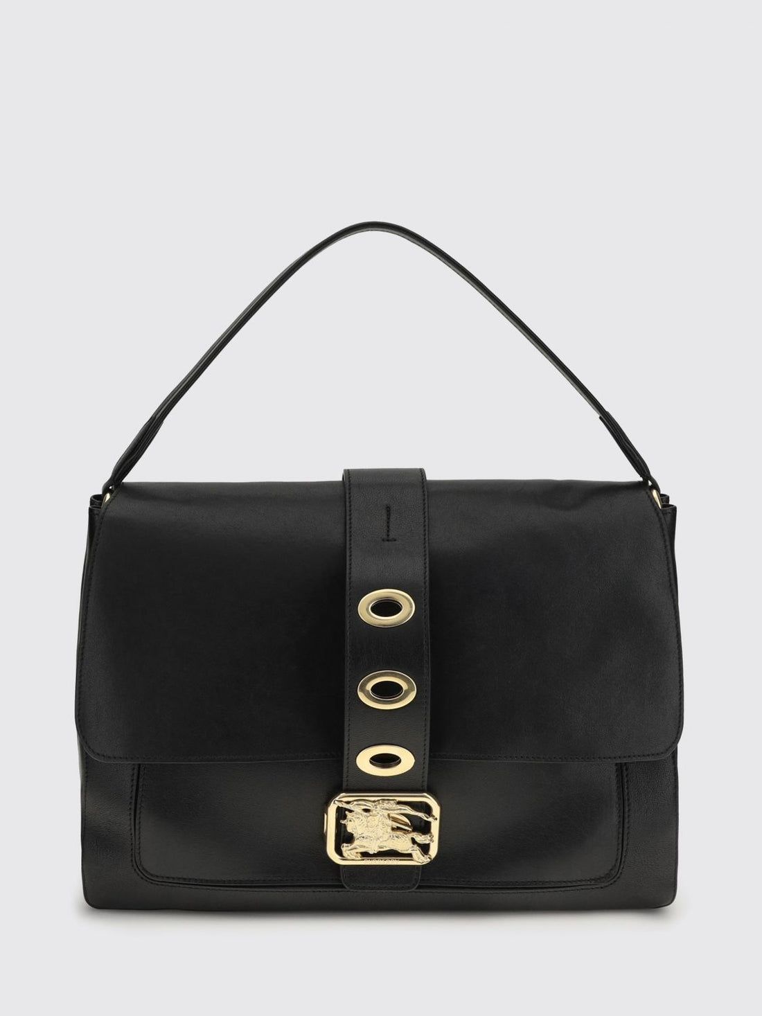 BURBERRY OS rider lamb leather bag with ekd logo