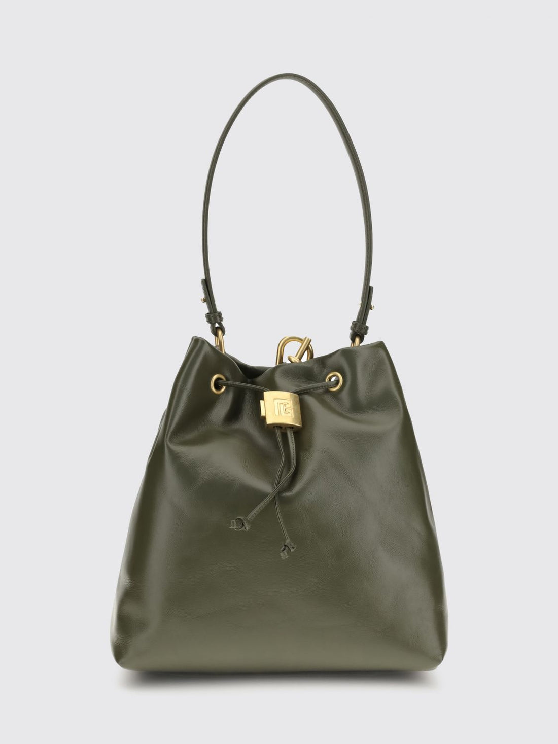 BALMAIN OS calf leather bucket backpack