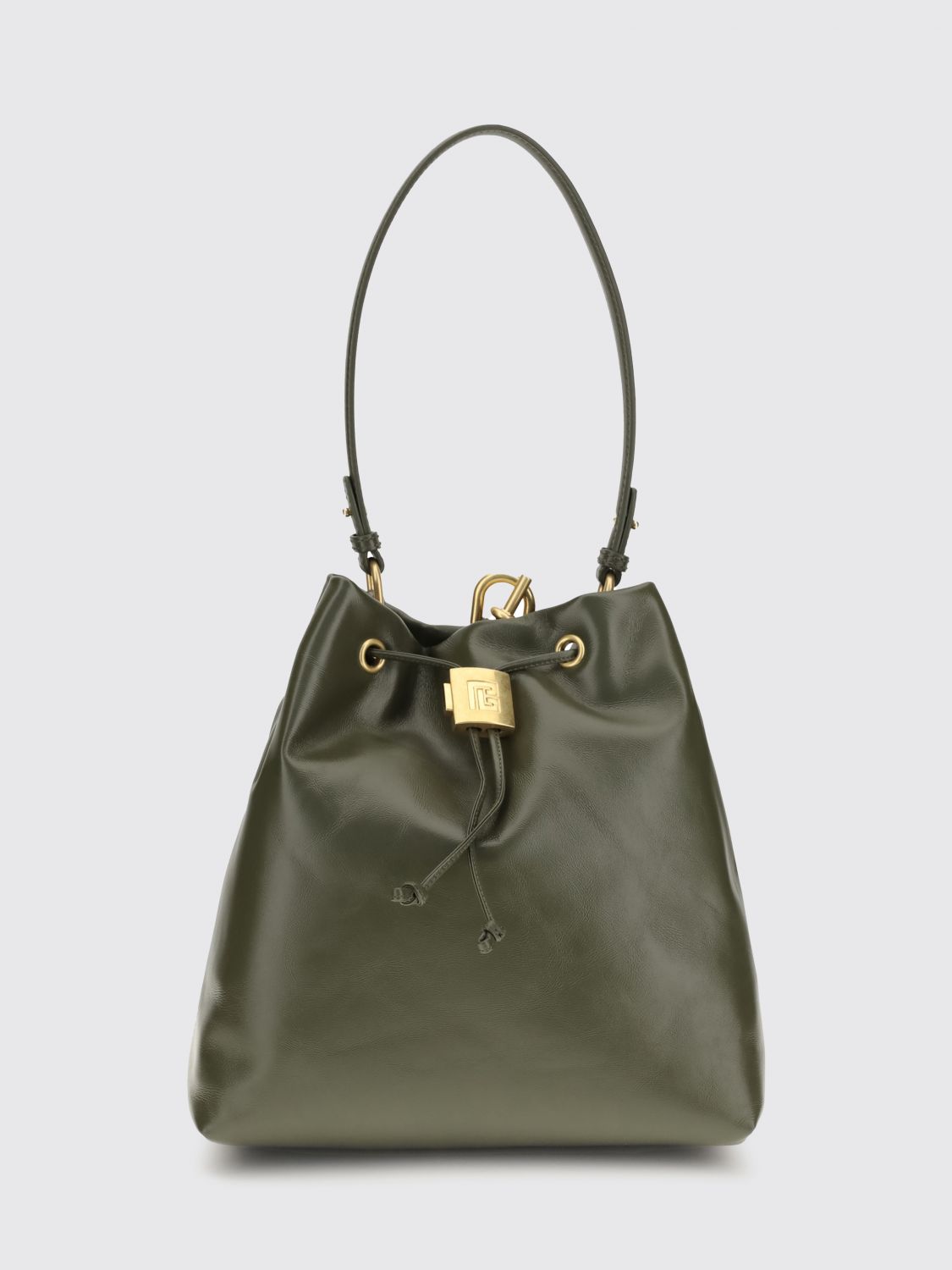 calf leather bucket backpack