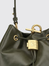 calf leather bucket backpack