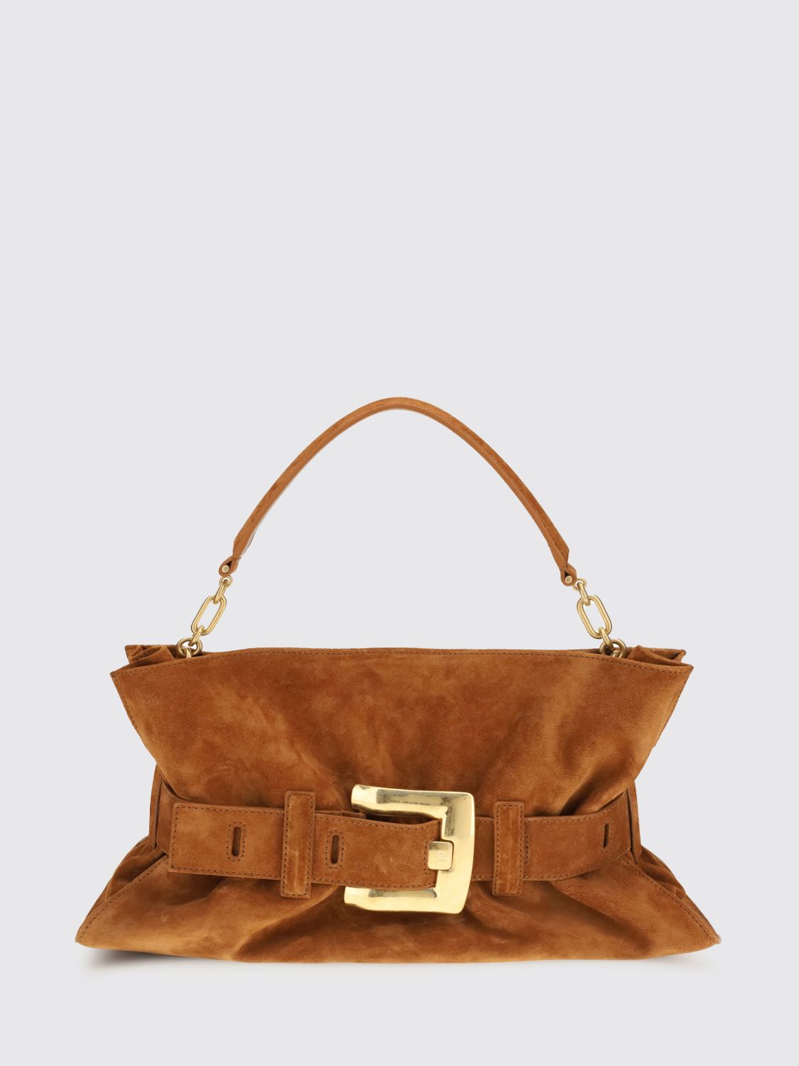 anthem mini gathered suede bag