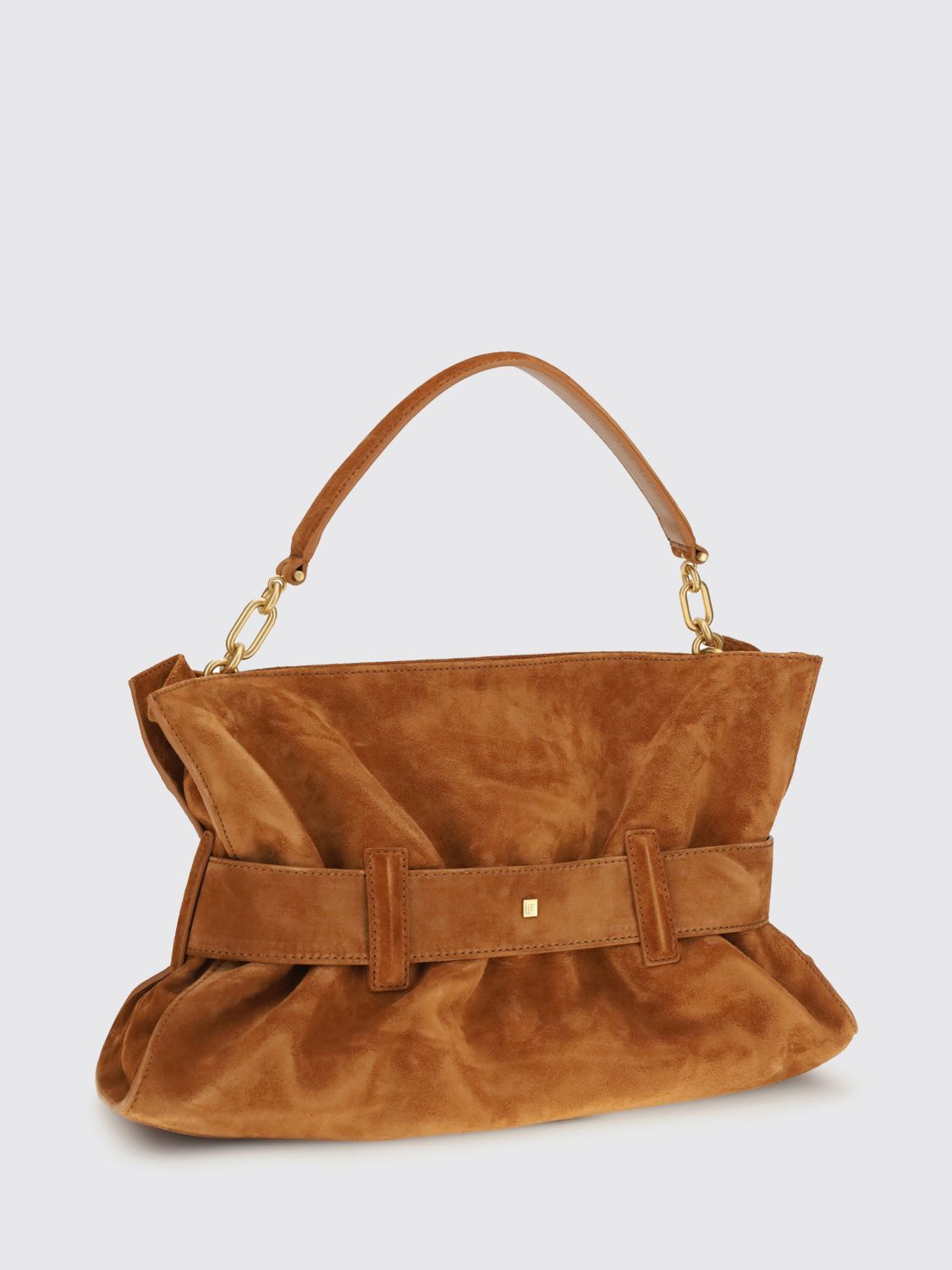 anthem mini gathered suede bag