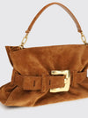 anthem mini gathered suede bag