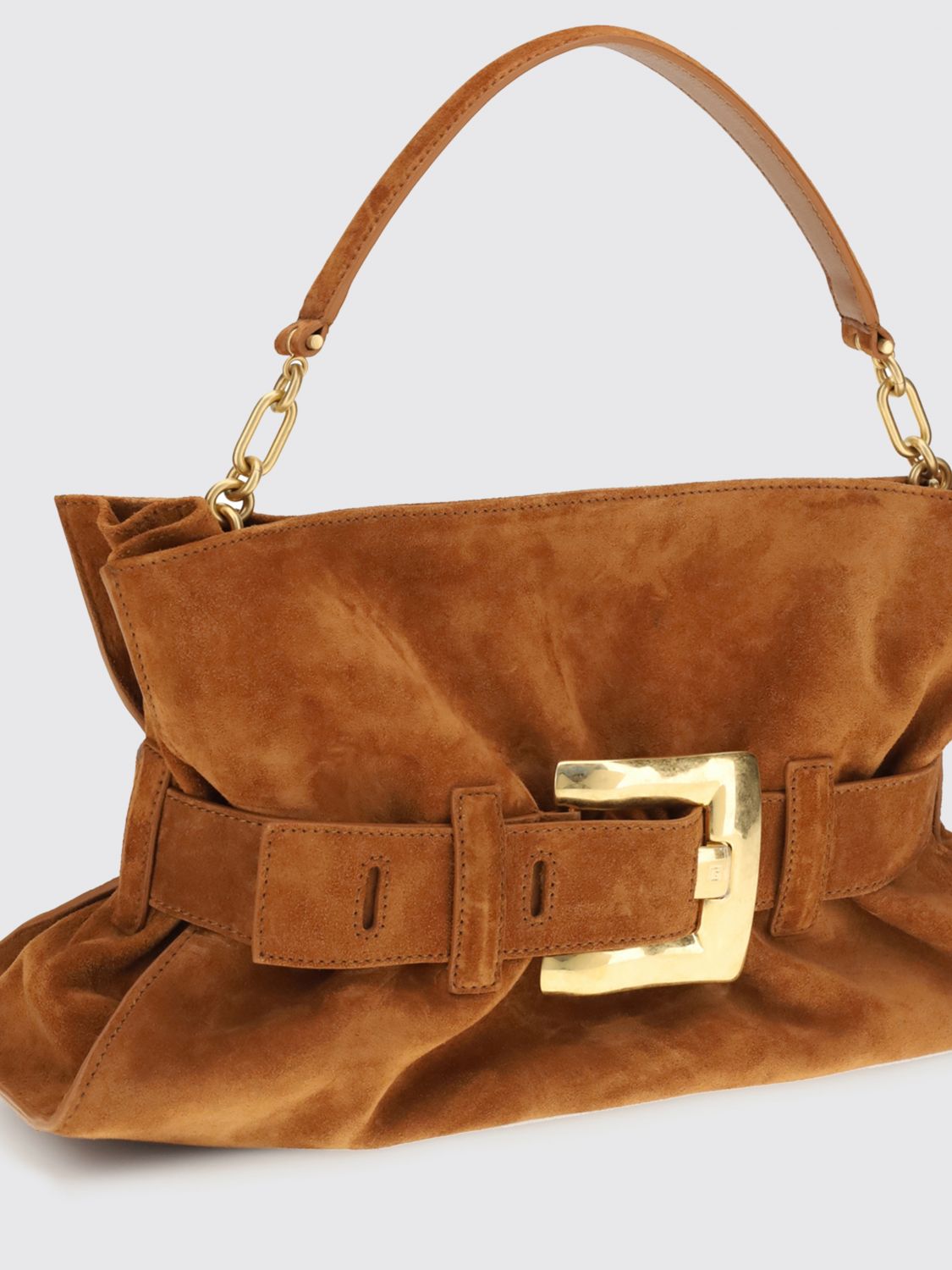 anthem mini gathered suede bag