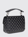 rockstud spike quilted leather bag