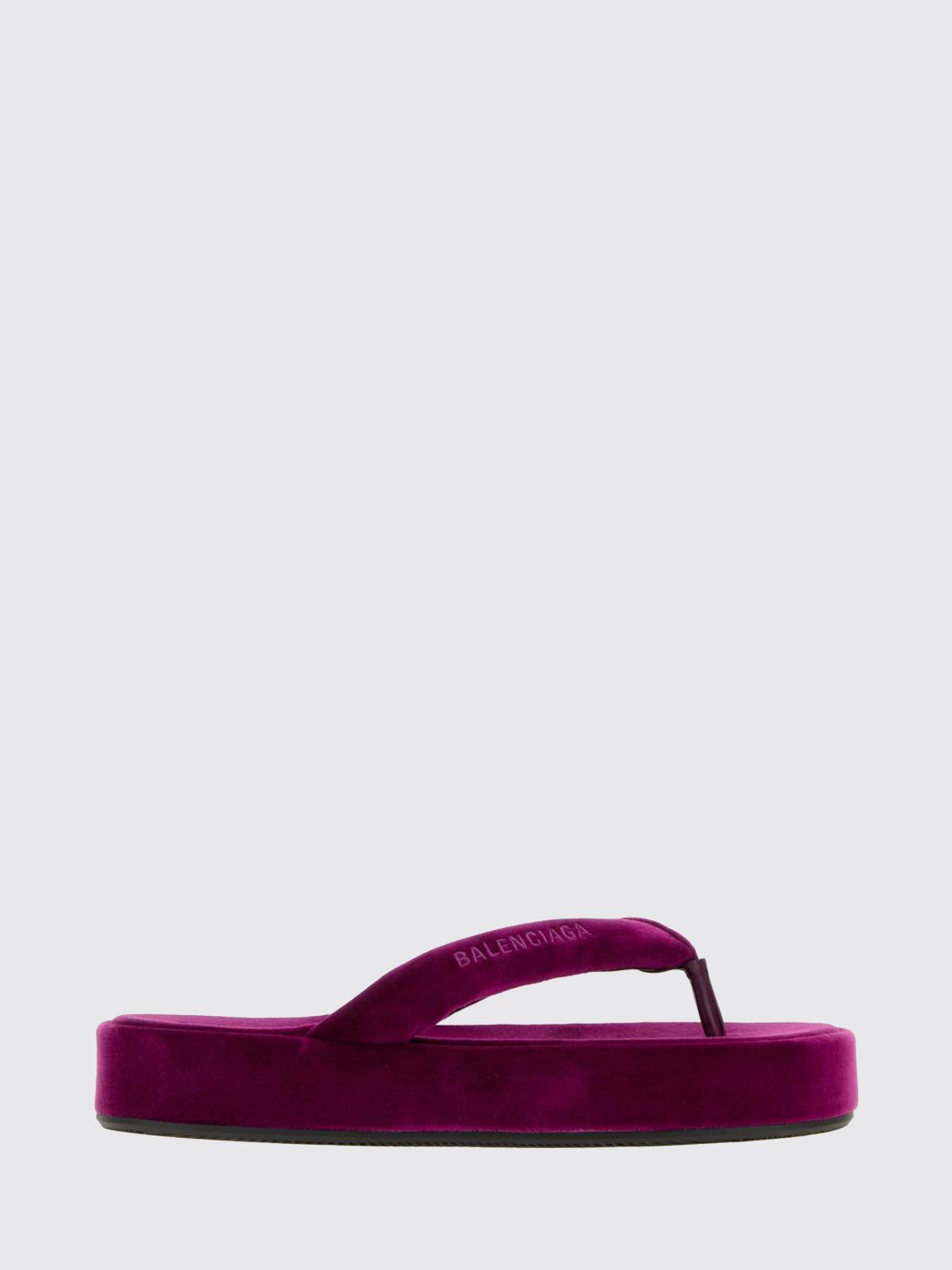 velvet platform flip-flops