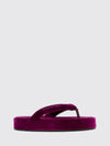 velvet platform flip-flops