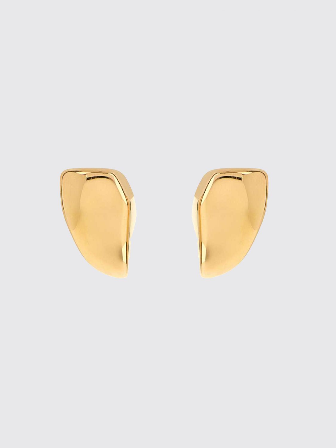 chromed silver prisma earrings