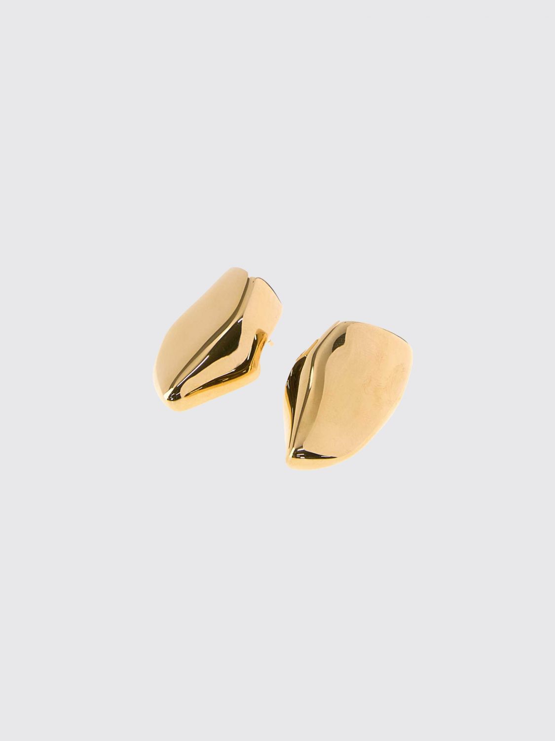 chromed silver prisma earrings