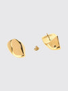 chromed silver prisma earrings