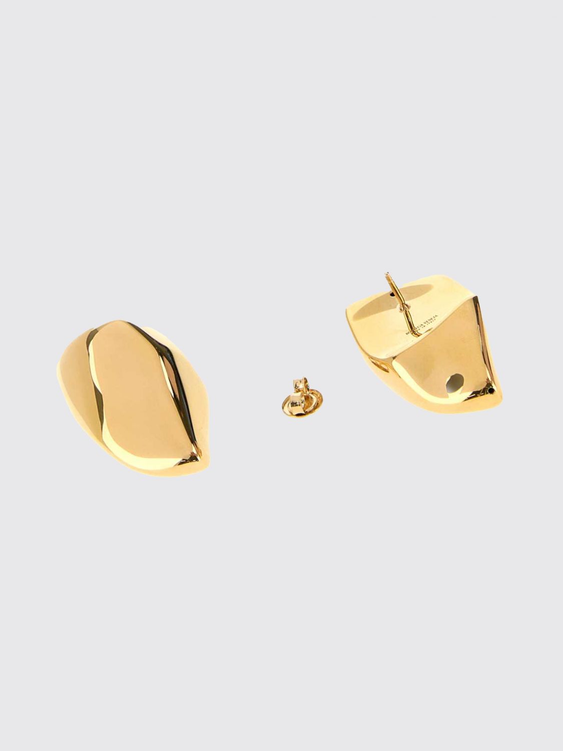 chromed silver prisma earrings