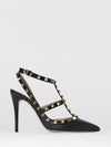 rockstud hammered leather pumps