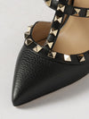 rockstud hammered leather pumps