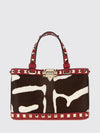 rockstud animalier pony skin and leather bag