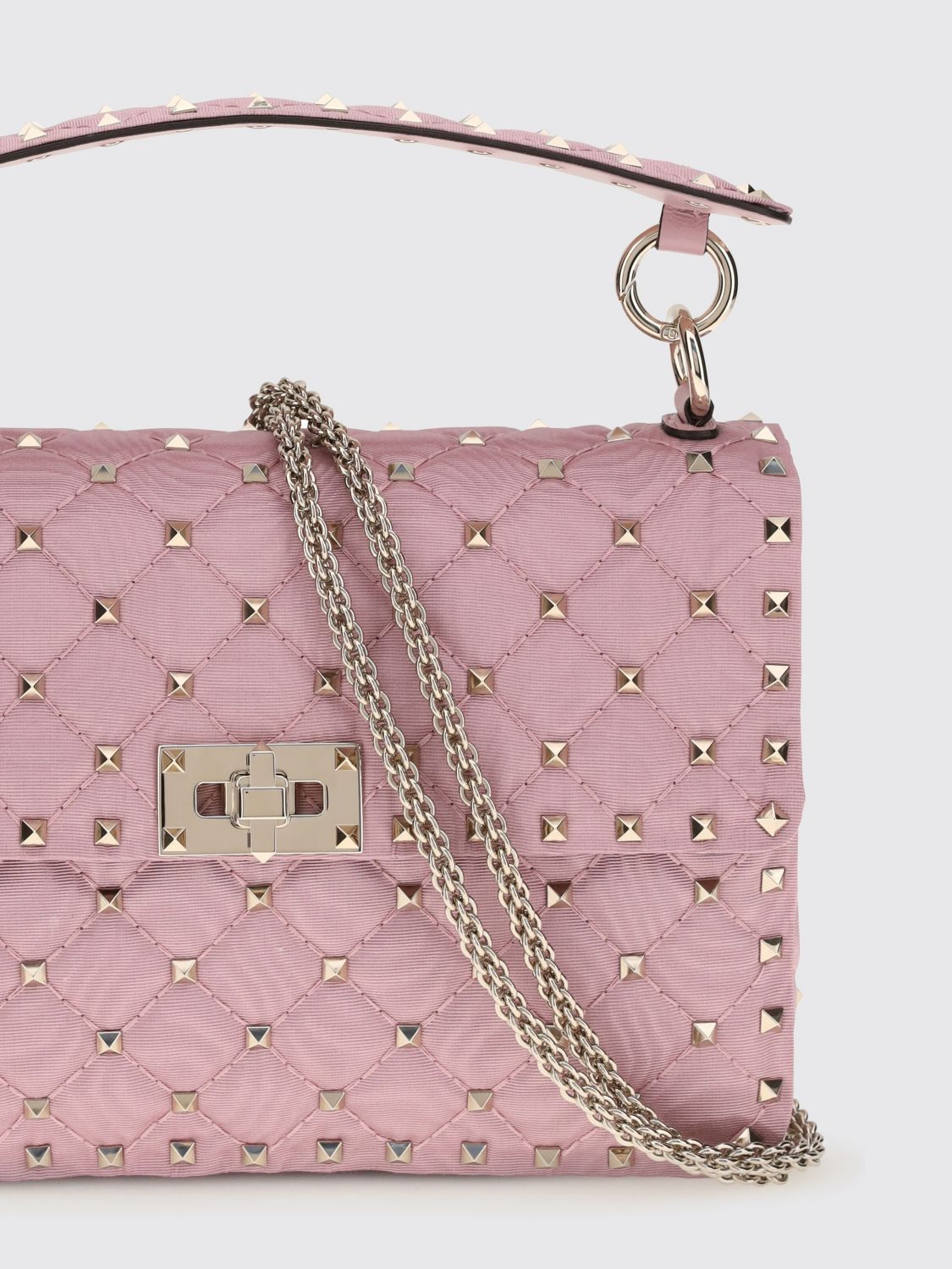 rockstud matelassé nappa leather bag
