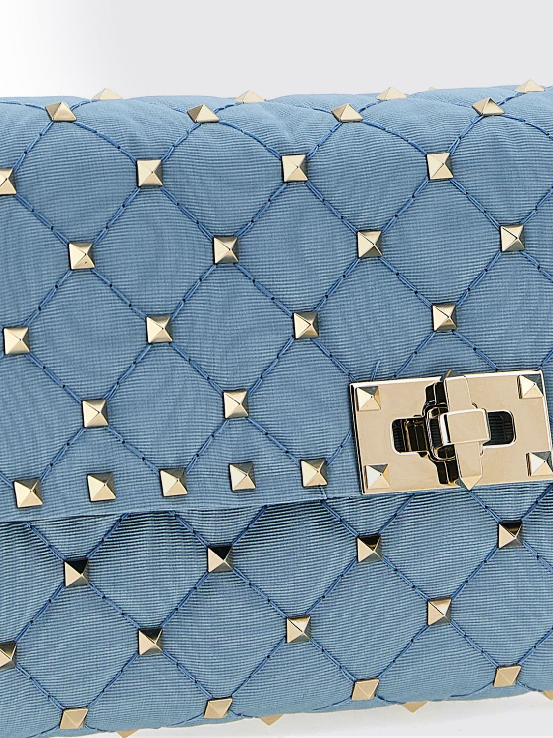 rockstud spike matelassé viscose bag