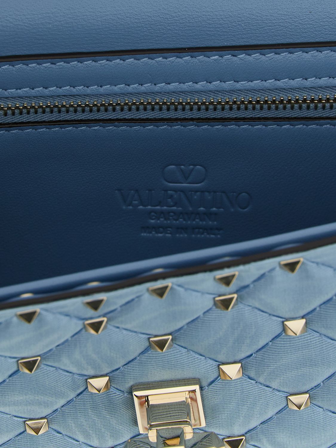 rockstud spike matelassé viscose bag
