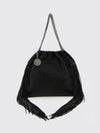 falabella braided faux leather bag with fringes