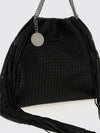 falabella braided faux leather bag with fringes
