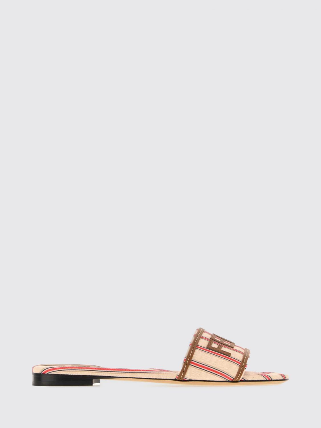 sunshine striped canvas slippers