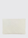 giornale woven leather clutch