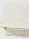giornale woven leather clutch
