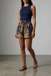 icon ring sandals in coconut-print leather