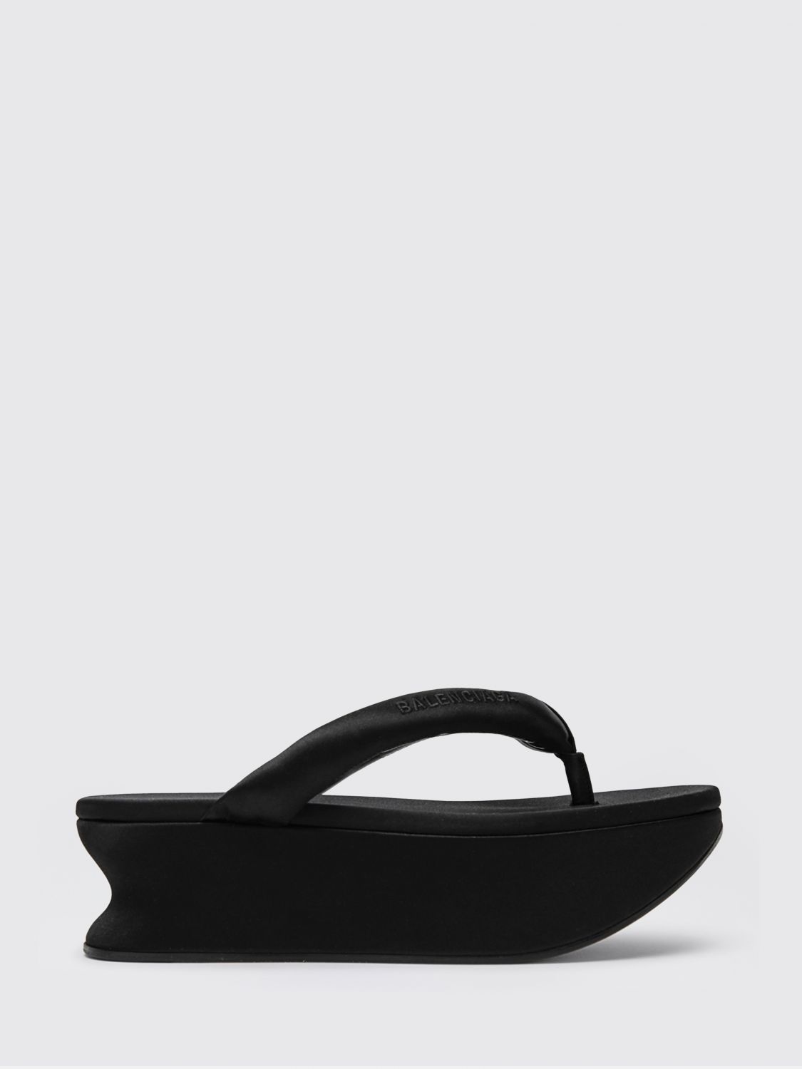 satin gaeta wedge flip flops