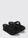 satin gaeta wedge flip flops