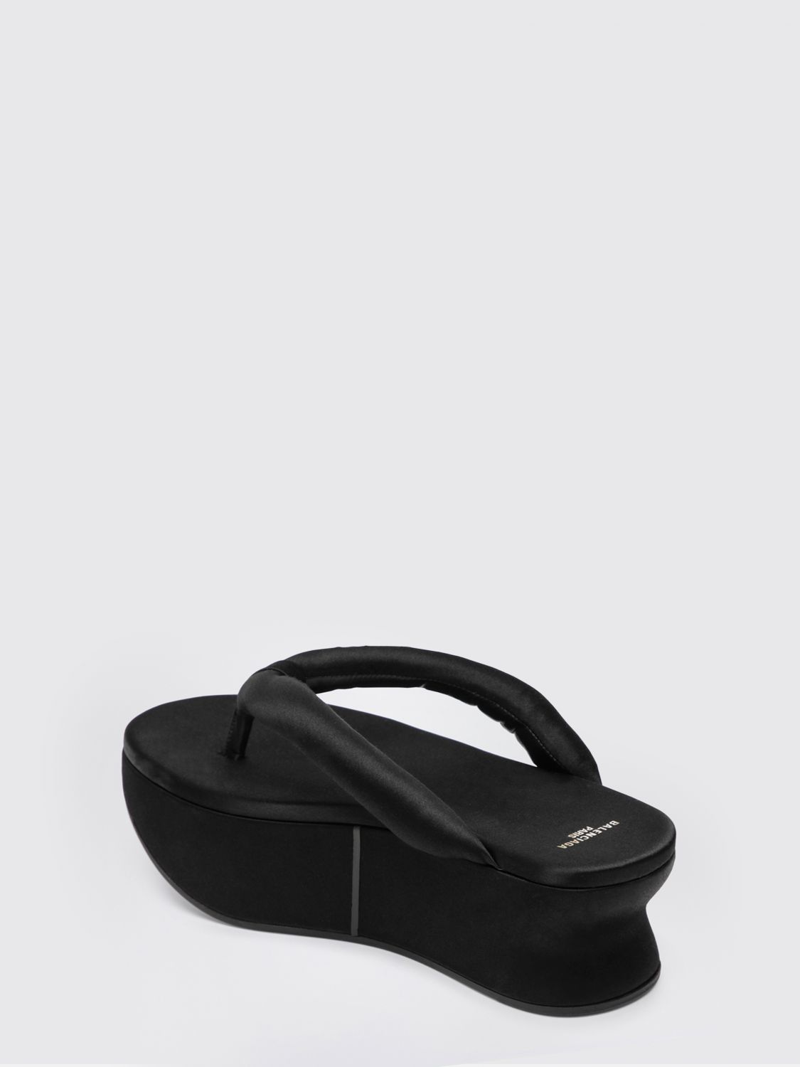 satin gaeta wedge flip flops