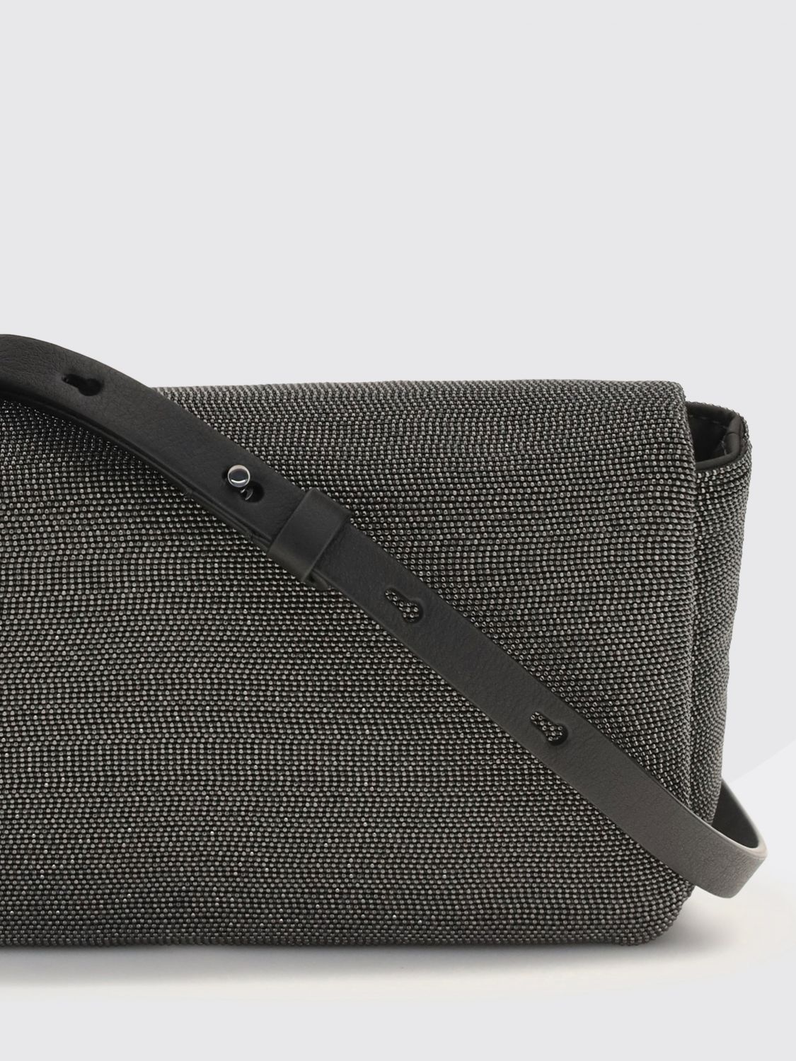 leather pouch with all over monile