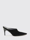 women's suede duchesse mules