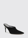 women's suede duchesse mules