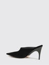 women's suede duchesse mules