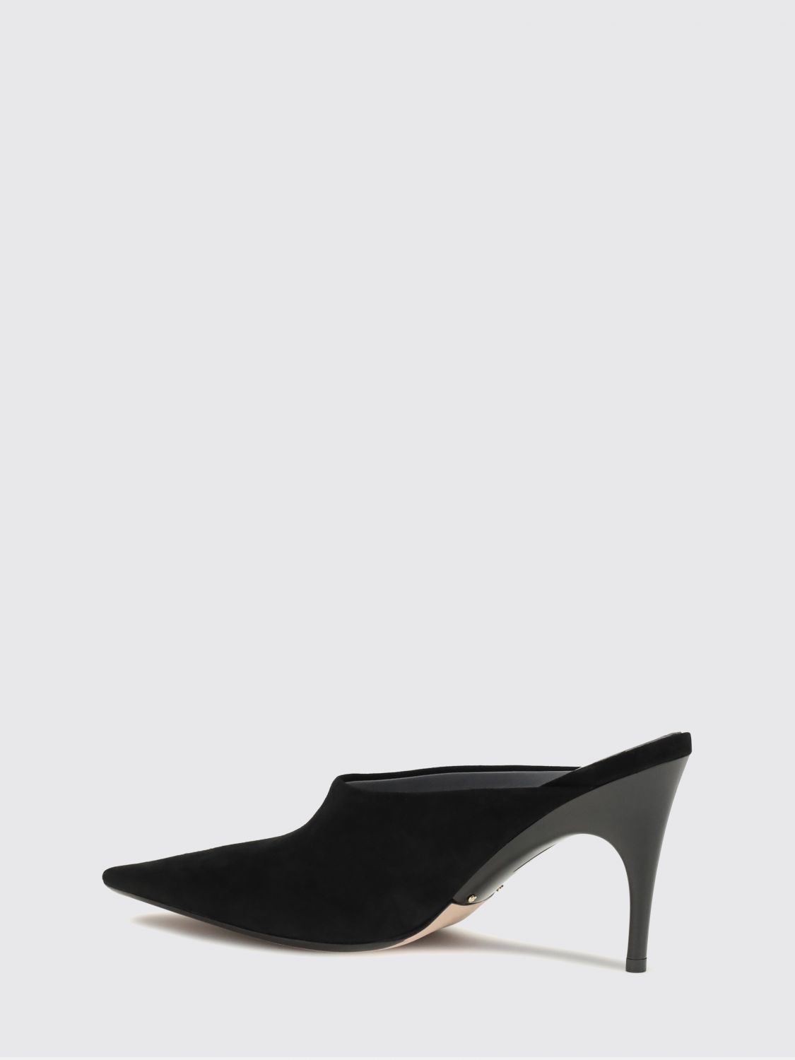 women's suede duchesse mules