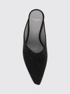 women's suede duchesse mules