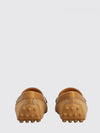 driver loafers in raffia and leather