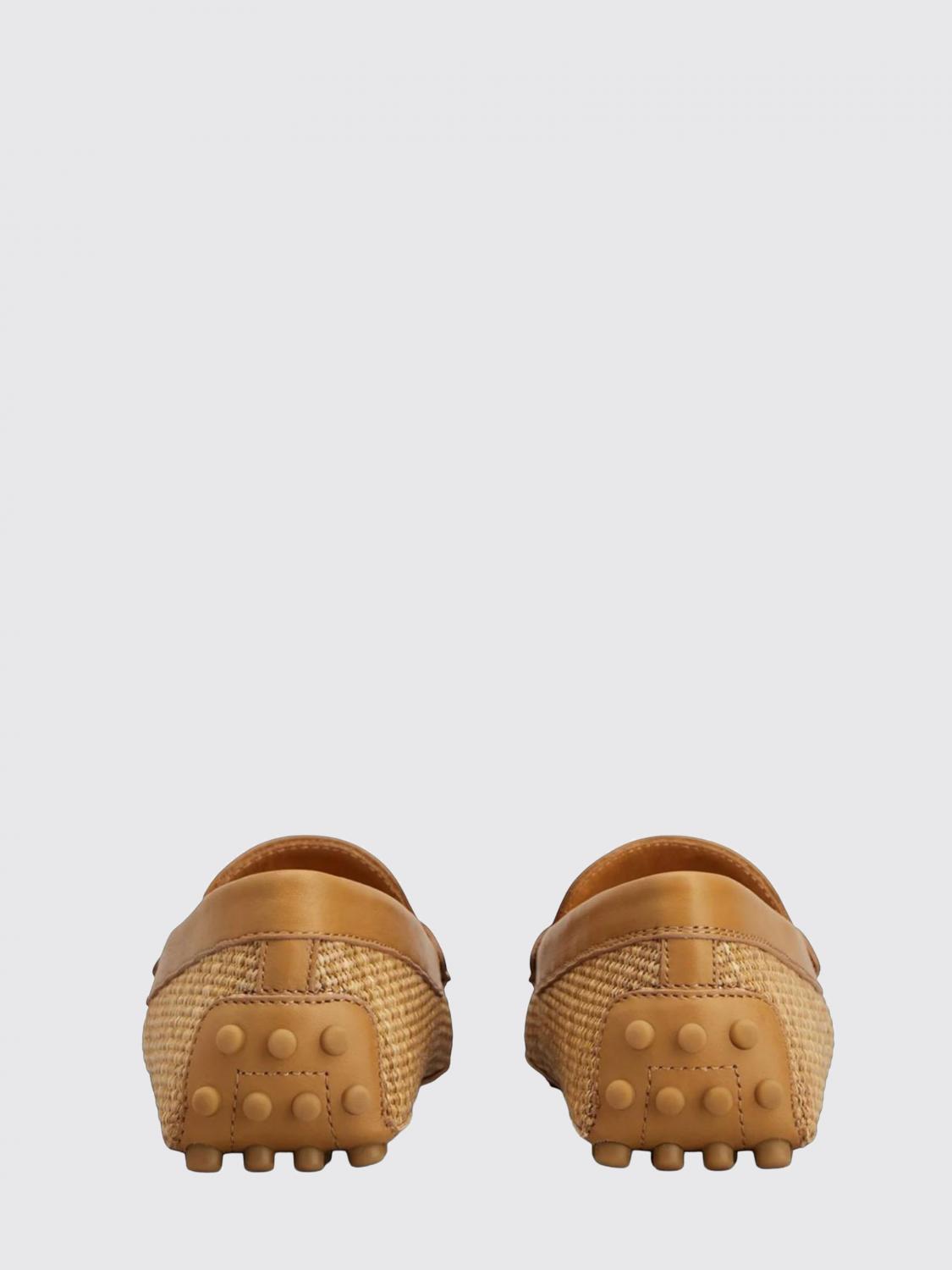 driver loafers in raffia and leather