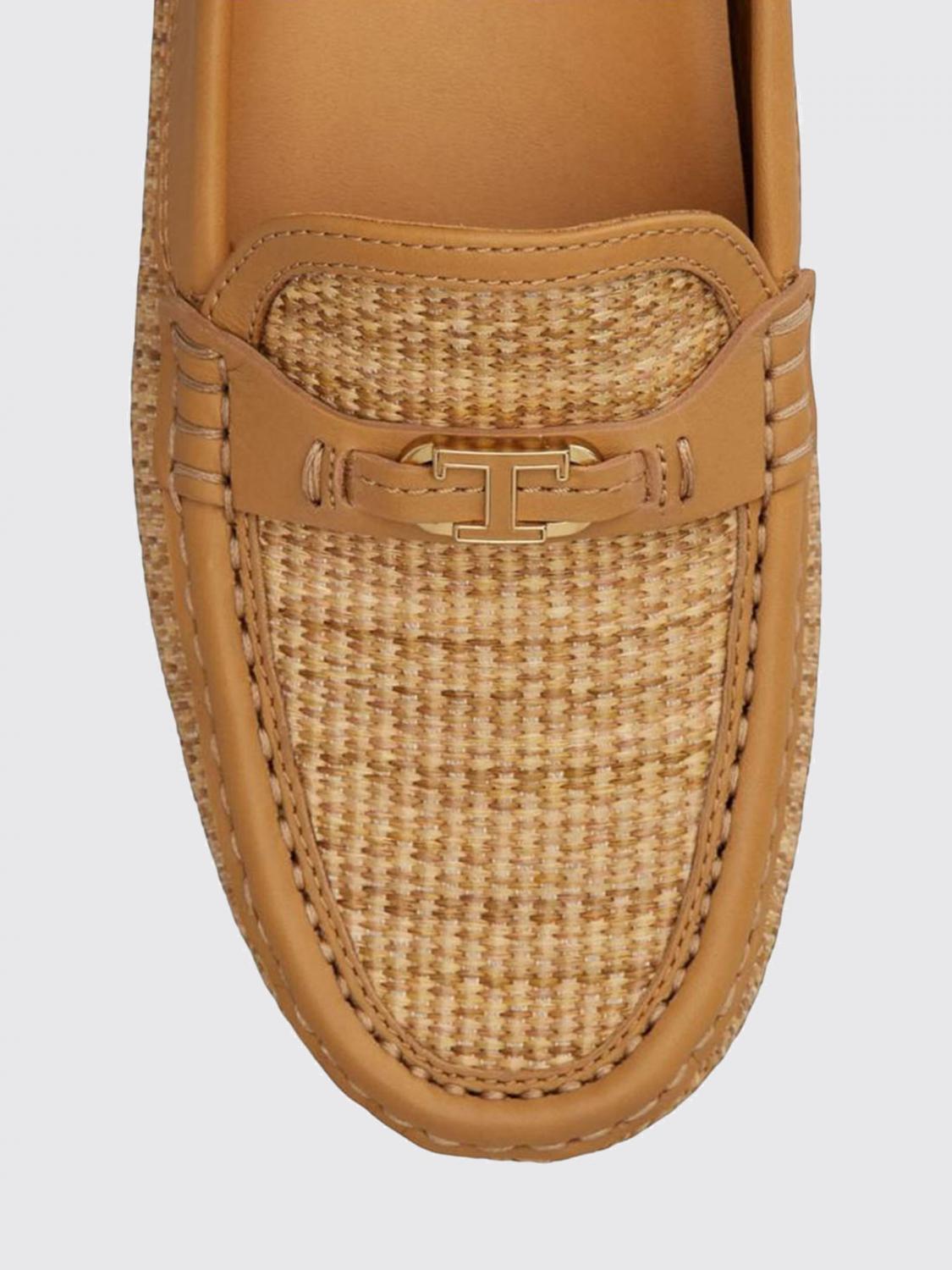 driver loafers in raffia and leather